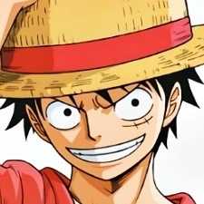 Imagem do Luffy que leva a página do facebook