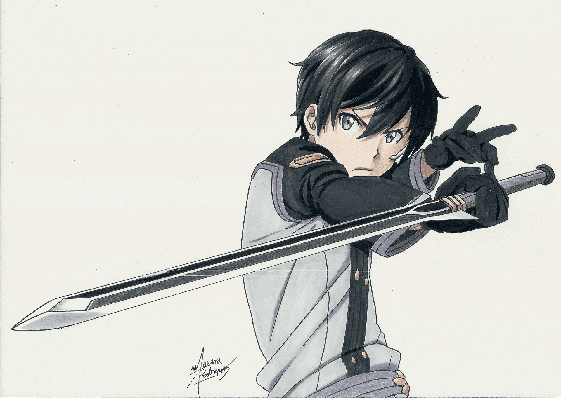 Desenho do Kirito